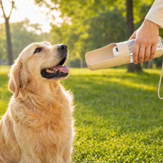 LuminaPaw 2-in-1 Portable Dog Water Bottle