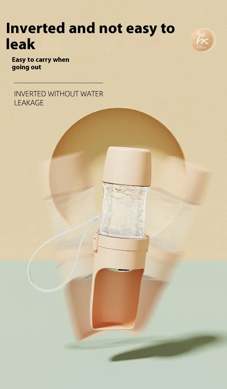 LuminaPaw 2-in-1 Portable Dog Water Bottle